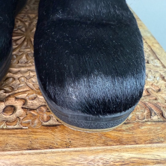 Tecnica Skandia Women’s Vintage Goat Fur Apres Black Ski Boots Sz 13 - Picture 5 of 6